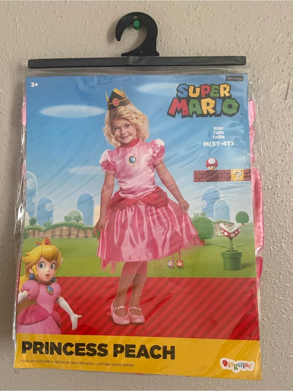 Princess Peach Child Costume Girls Toddler NEW Super Mario